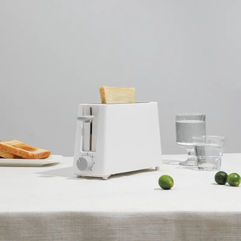 Single Slice Automatic Toaster with Auto Shut Off, 23x15cm Compact Body, Even Baking Bread Heating Breakfast Machine for Home