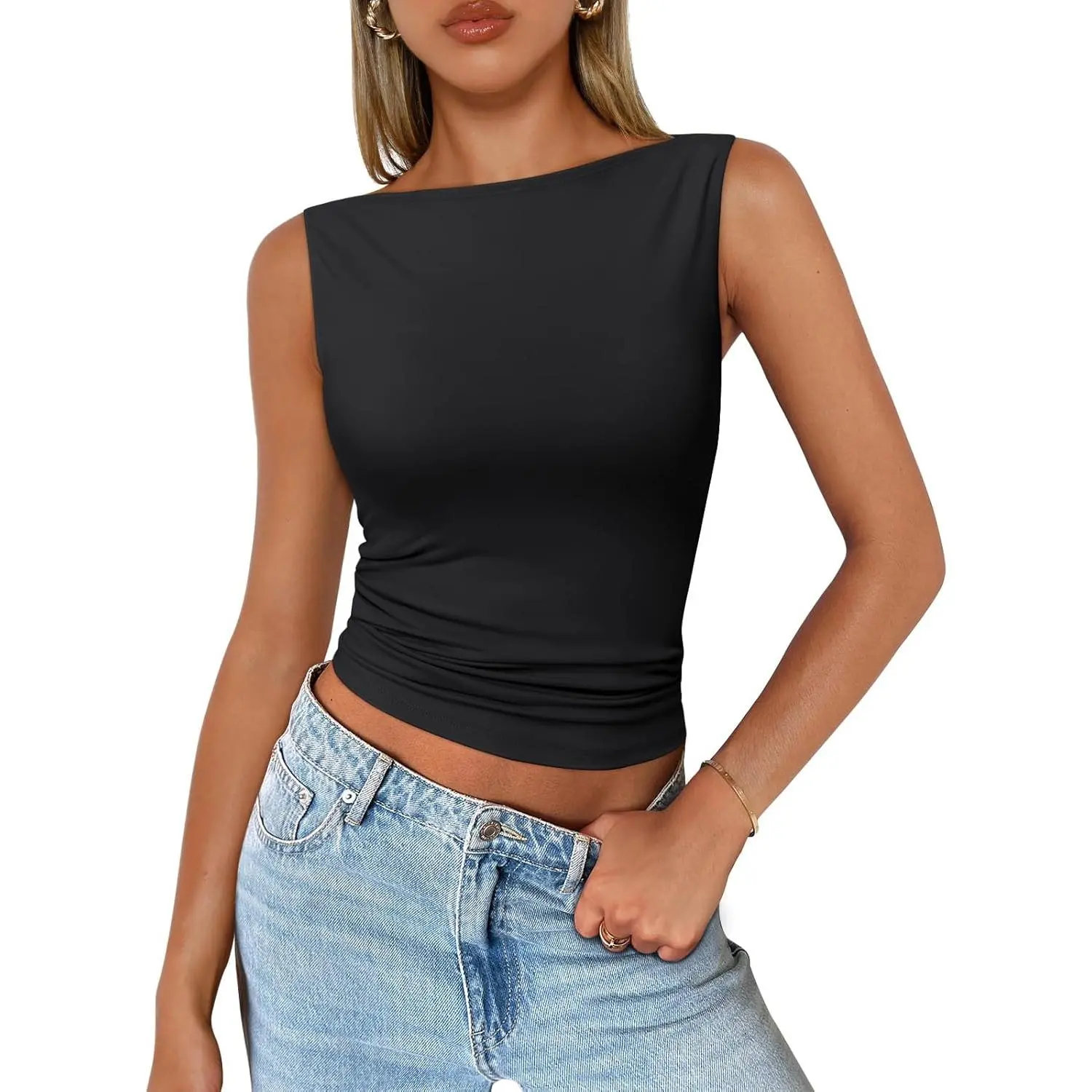 Women Going Out Summer Tank Tops Spring Casual Basic Cute 2025 Sleeveless Shirt Vacation Fashion Outfit Clothes
