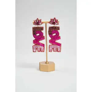 LOVE Seed Bead Earrings