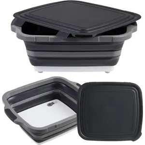 2-Pack Collapsible 3-in-1 BBQ Prep Tub with Locking Lid | Folding  Board, Marinating & Washing Container, Locking Lid for Easy Storage - Kitchen & BBQ -Have