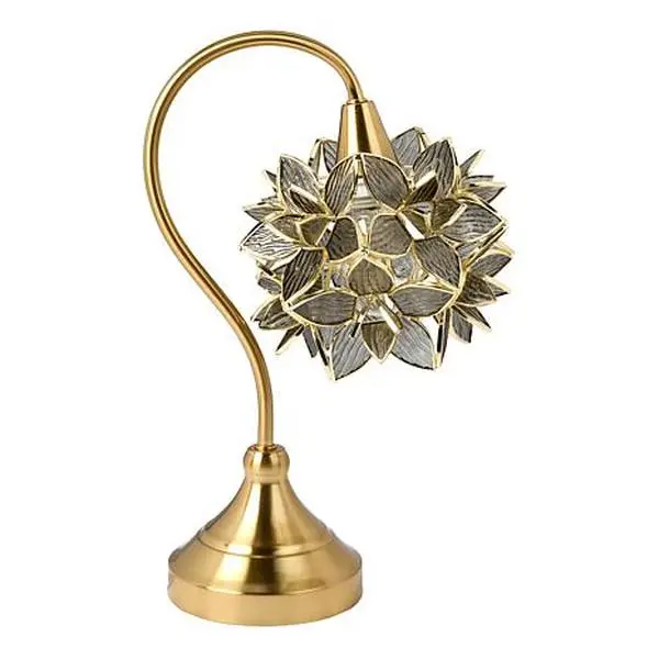 Emryn House Colored Glass Floral Table Lamp Emryn House Colored Glass Floral Table Lamp
