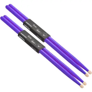 2 Pair Maple  Drumstick Anti Slip Handle Grips 5A  Classic Drum Stick  Tip for Drumming Musical Instrument Percussion