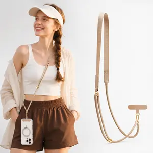 Phone Lanyard Crossbody, Adjustable Lightweight Phone Strap with Phone Tabs for iPhone 17 Pro, Adjustable Anti-Theft Ergonomic Shoulder Design Cell Phone Lanyard for All Phones