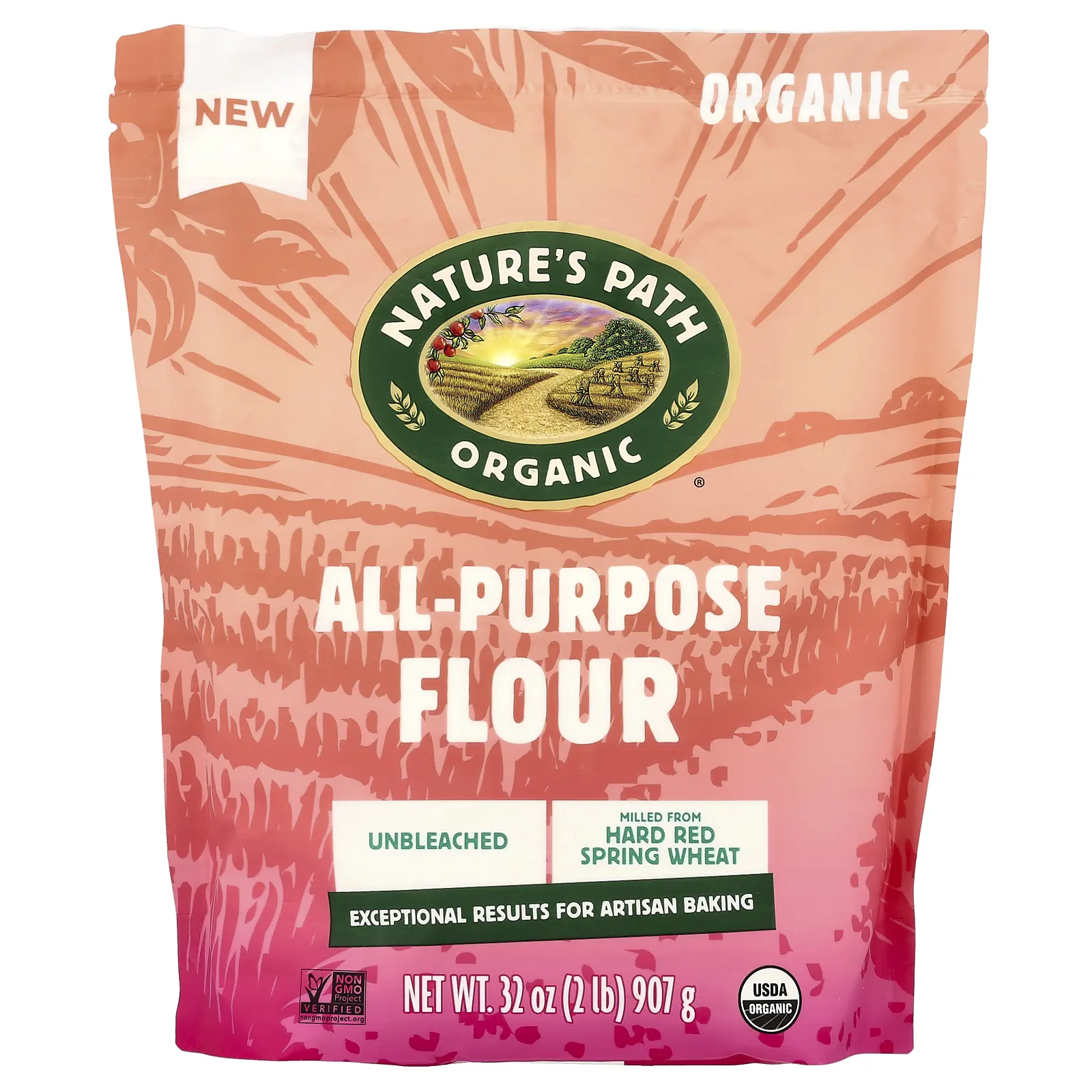 Nature's Path Organic All-Purpose Flour, Unbleached, 32 oz (907 g)