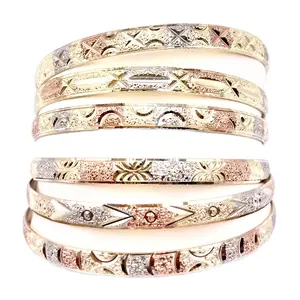 Bangles Bracelet Tricolor Color Gold Filled Oro Laminado pulsera