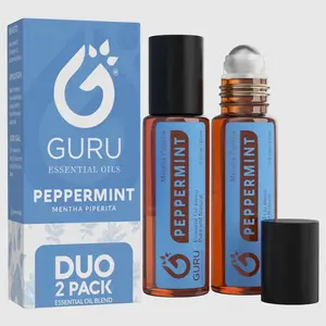 Essential Oil Roll Ons / Peppermint / 2 Rollers per Box