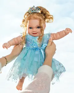 Vacos Realistic Reborn Baby Dolls Girl - 20 Inch Full Vinyl Soft Body Lifelike Poseable Newborn Real Life Doll with Complete Accessories Perfect for Cuddling, Playtime, Gift Giving For Kid Age 3+