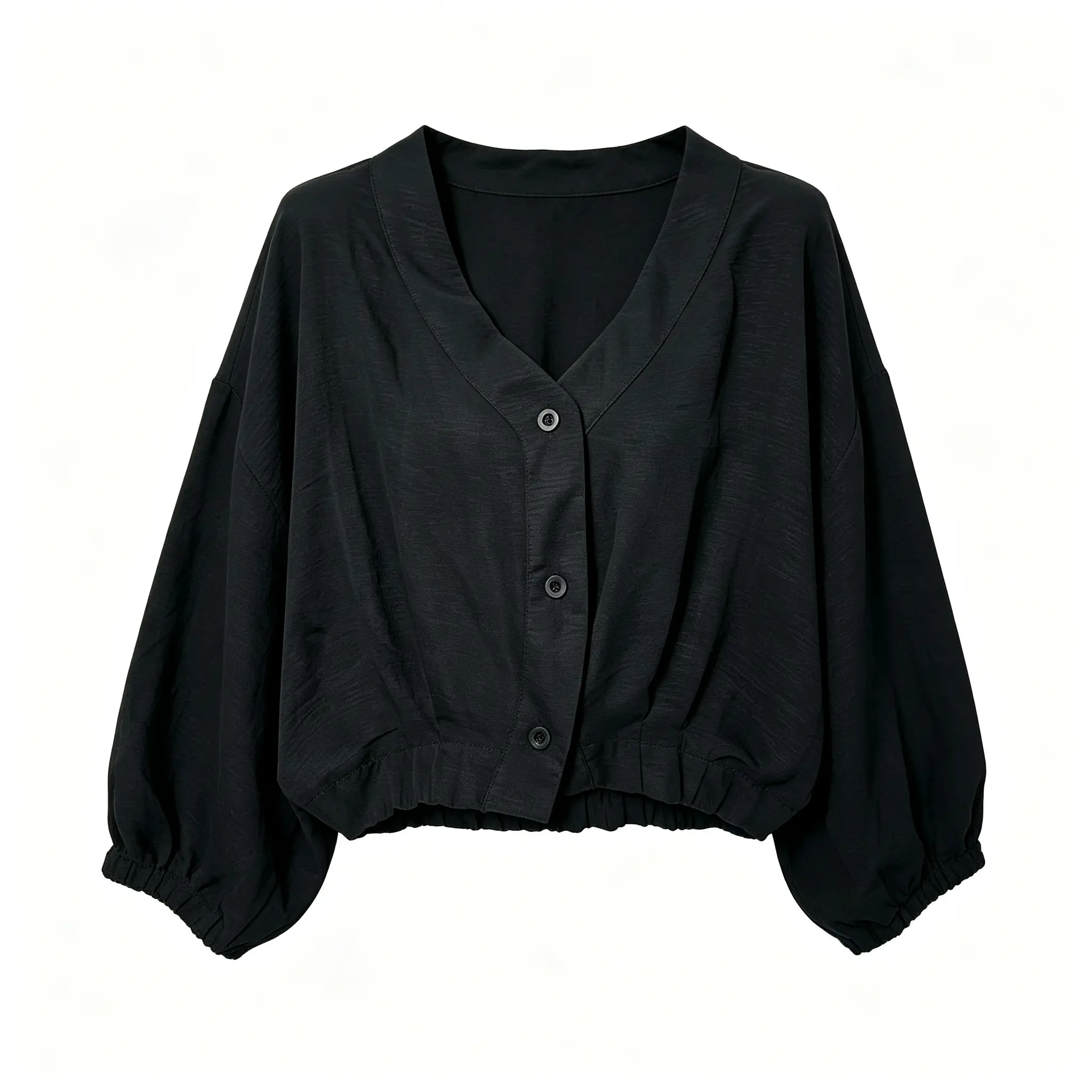 Women's Summer Loose Lightweight Short Jacket, Sheer Figure‑Hiding Sun Protection Shirt, Casual Age‑Reducing Long Sleeve Blouse