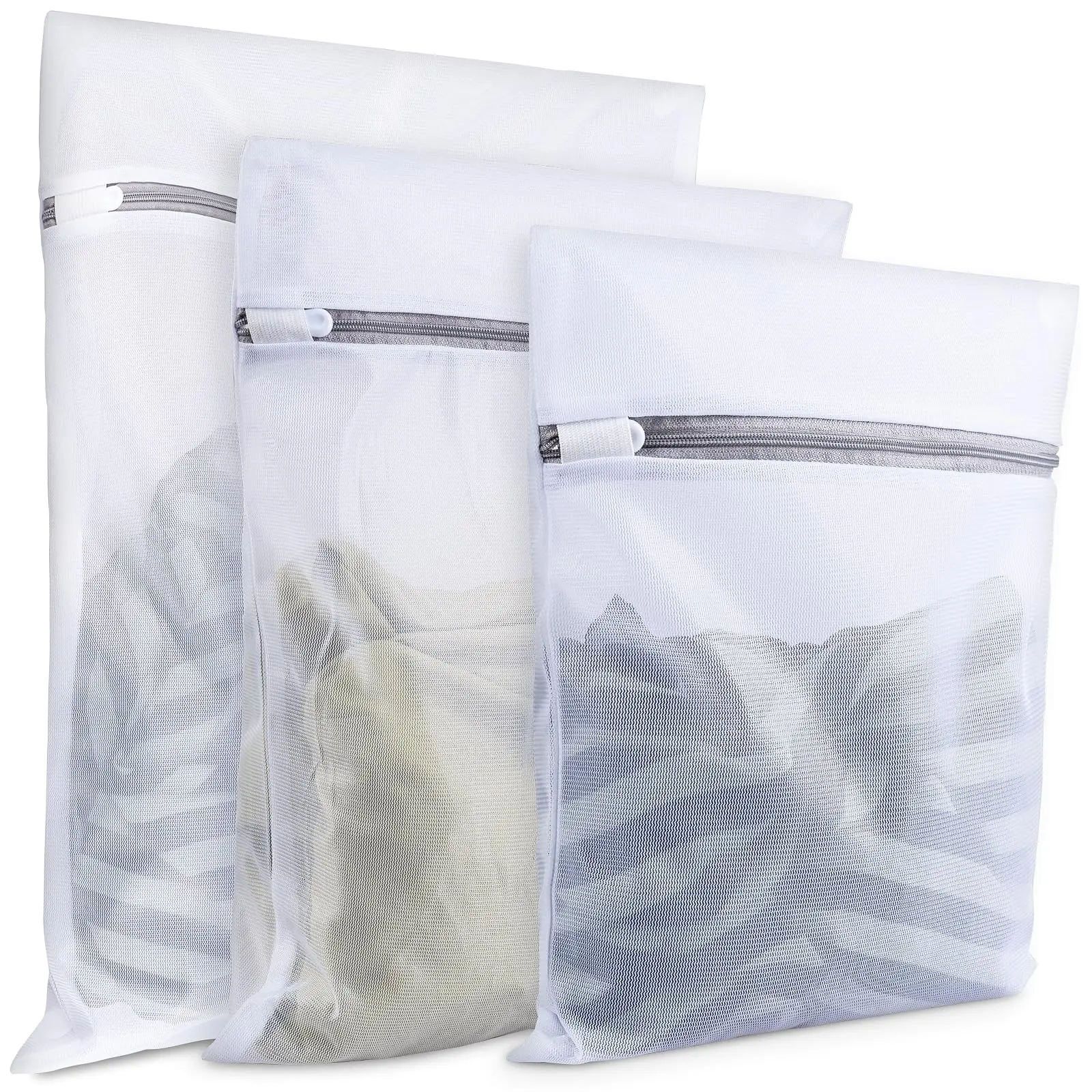 Mesh Laundry Bags for Delicates, 3 Pack Laundry Bags Mesh Wash Bags in 3 Sizes(1 Large, 1 Medium, 1 Small), Durable and Gentle Lingerie Bags for Washing Delicates, Garment Bag for Washing Machine Summervibes