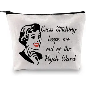Needleworker Gift Sewing Lover Project Bag Cross Stitch Accessories Case for Cross Stitch Lovers