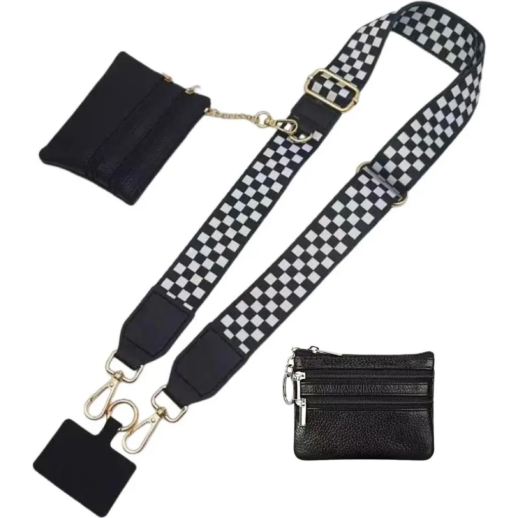 Fashionable Check Pattern Phone Sling Strap, Multi-Functional Adjustable Design, Perfect Gift for Girlfriend, Versatile Use as Hanger, Phone Lanyard, Phone Accessories