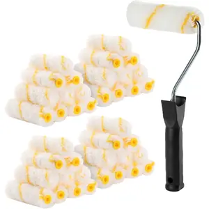 Paint Rollers, 4 inch Paint Roller with 40 Covers, Wall Painting Tool