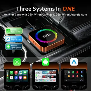 Orange Ai Cube Pro Max Wireless Carplay Adapter, Wireless Car Audio, Compatible with iPhone and Android Auto, Supports Netflix, AI Box with TF Card Slot, Plug-and-Play, Setup for Carplay Entertainment, Suitable for iOS 10+ and Vehicles 2015+