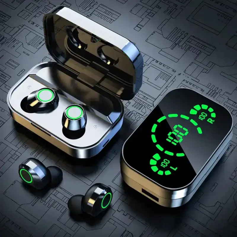 Fashionable Wireless Earbuds - Lightweight Electronic Audio Headset with Deep Bass Sound, Built-in Microphone, Clear Calls for Sports Training