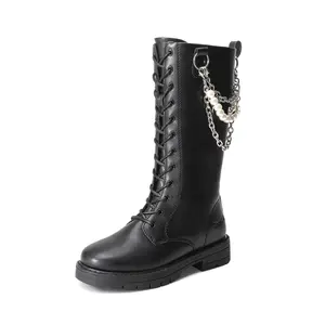 DREAM PAIRS KIDS Girls Zipper Knee High Riding Boots