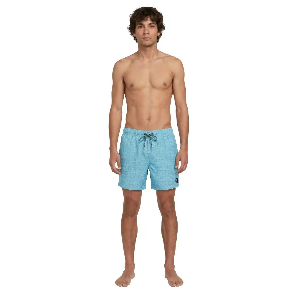 Volcom Men's 16-in Elastic Stretch Fitted Drawstring Swim Trunks - Quick Dry Sports & Outdoor Surfwear Shorts (Includes Elastic Stretch, Fitted Drawstring Styles), Elastic Stretch Men's Swim Trunks