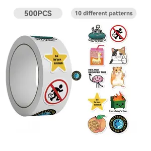 Funny Emotional Sticker Roll, /roll Self Adhesive Decorative Sticker, Decorative Sticker for DIY Scrapbooking, Journaling, Gift Wrapping, Funny Stickers