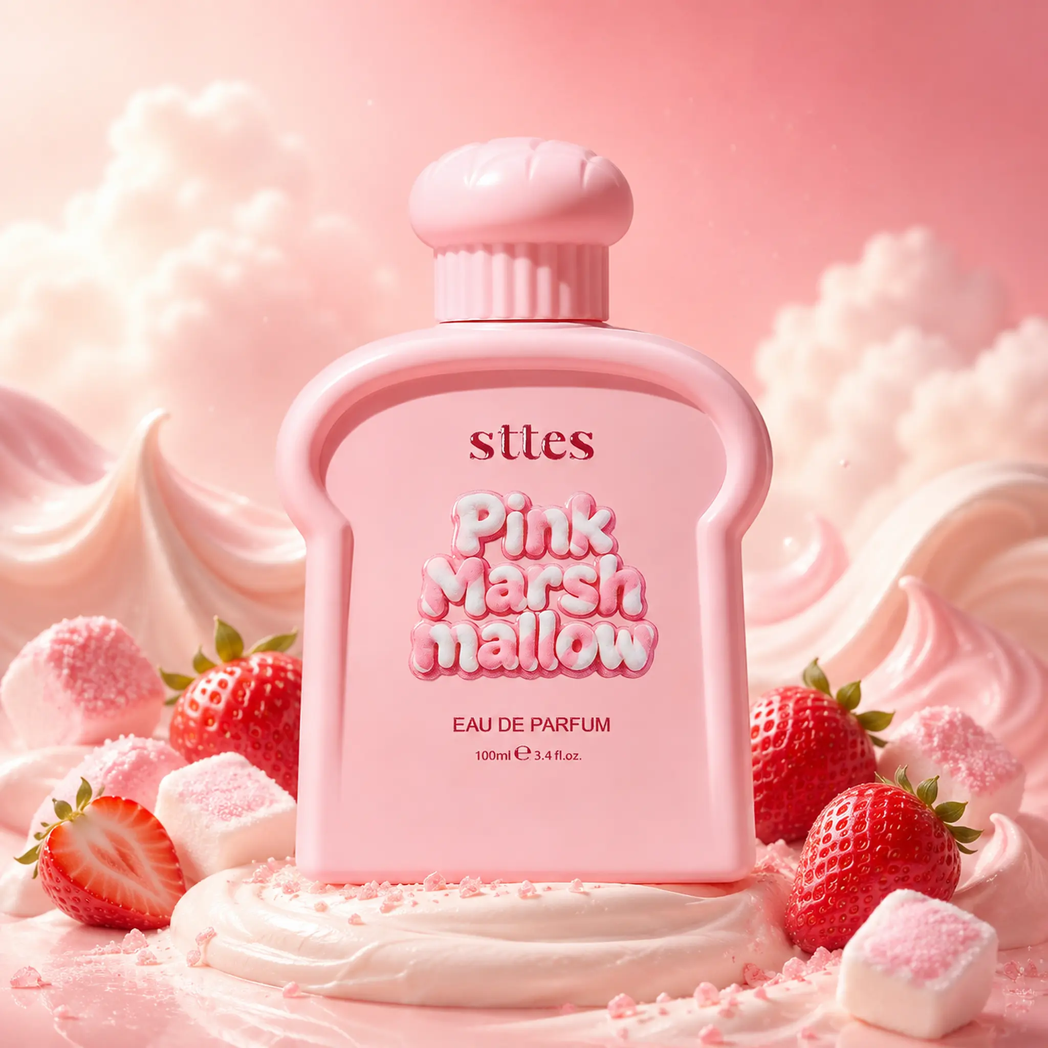 Sttes Women's 100ml Eau de Parfum (EDP) Spray - Beauty Products, Creamy Vanilla Scent, Sweet Fruity Gourmand & Woody EDP Gourmand Fragrance, Scent Selection Option, Perfumes,back to school