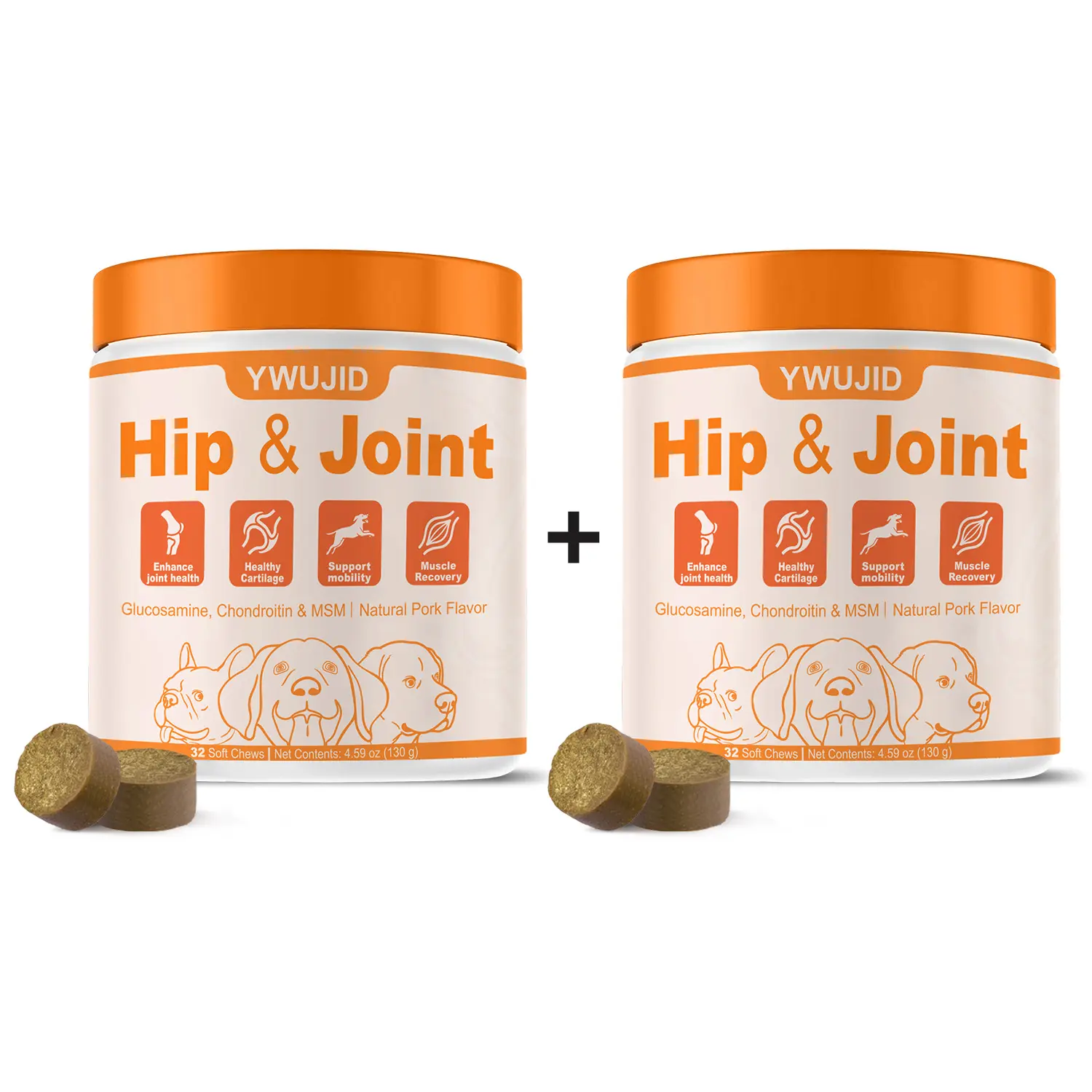 Premium Hip & Joint Supplement for Dogs — With Glucosamine, Chondroitin, MSM, and Omega-3 | Supports Joint Health & Mobility | Suitable for Puppies, Adult Dogs, Large Breeds, and Senior Dogs