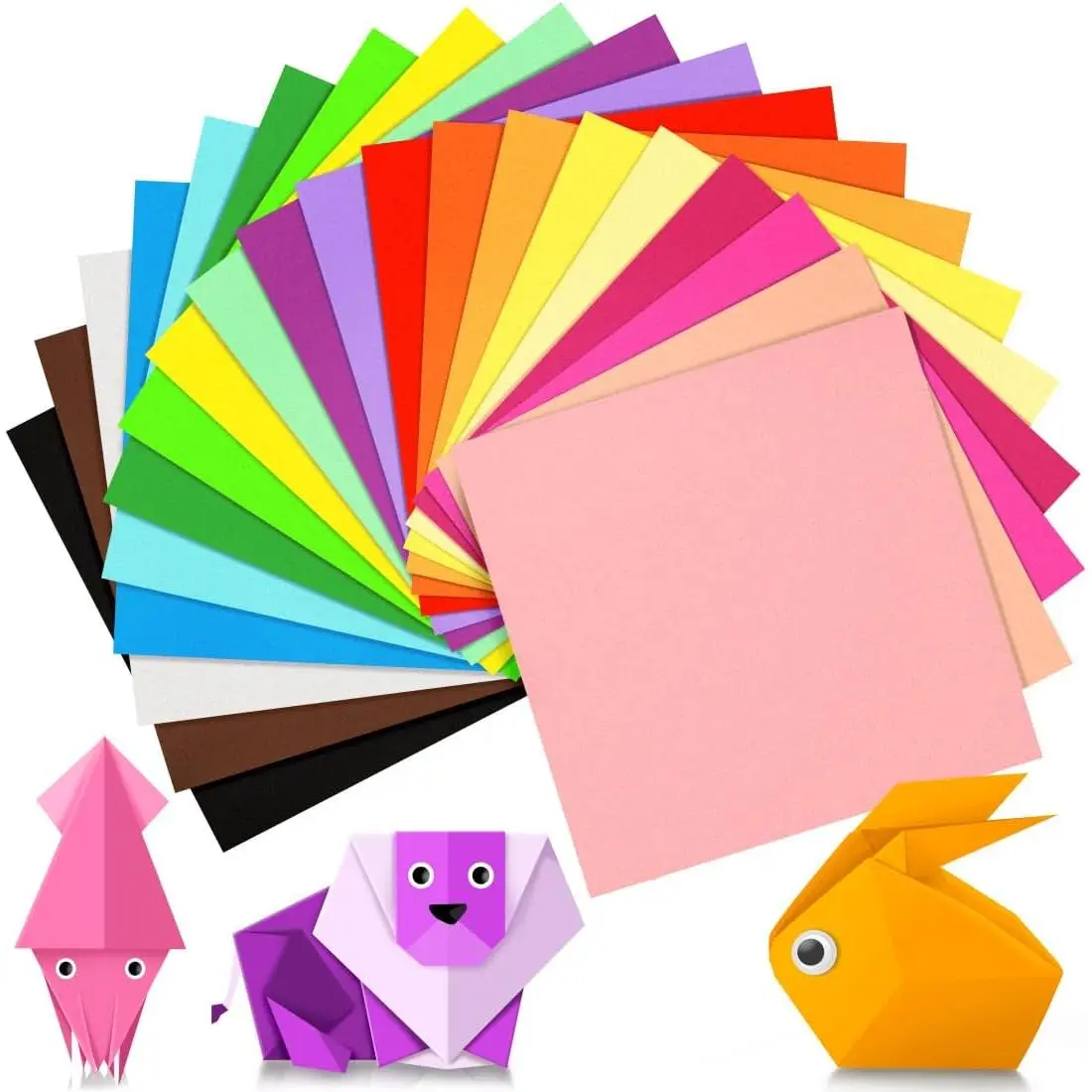 Origami Paper 200 Sheets 20 Colors 6 Inch Square Double Sided Colored Paper