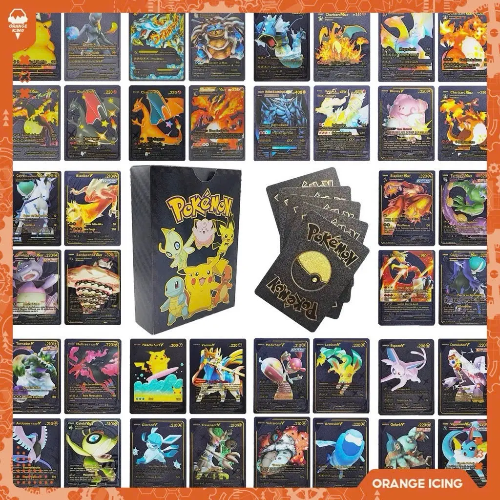 55PCS Luxury Foil Trading Card Set – Gold, Silver, Rainbow & Black Premium Collection