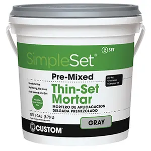 212 MAIN CTTSG1-2 1 Gal Gray Thin Set Mortar - Tile Flooring Adhesive, Interior-Use, Mold-Resistant Building Supply for Tiles