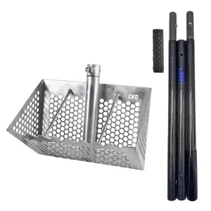 Sand Flea Rake, Detachable Sand Flea Rake, The Shark Tooth Screen Comes with A 11-Inch-Wide Drain Screen with A 57-Inch Handle(Water Bucket not Included)