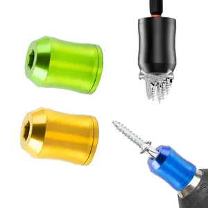 2 Pcs Strong Magnetic Screw Ring, 1/4 Inch (6.35 mm) Universal Magnetic Screw Ring Bit for Hex Screwdrivers & Power Bits, Hardware Tool Accessory