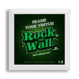 Vinyl Record Wall Display Frame White - Awesome gift for Vinyl collector To Display and Protect Albums on the Wall