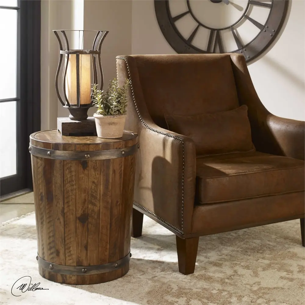212 Main 25327 Ceylon Wine Barrel Accent Table