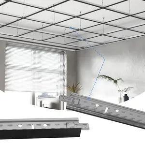 LooYee 75-Pc 24-Inch Cross Tee Drop Ceiling Grid Partial Kit, 2-Ft Galvanized Steel, Rust-Proof, Fire-Resistant, Easy-Install Indoor Grid for Basement, Living Room