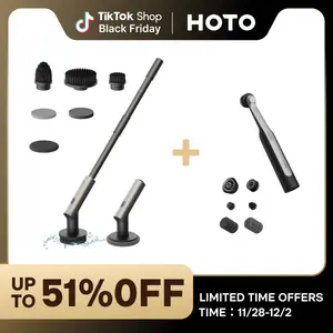 HOTO Cordless Electric Spin Scrubber Full-House Cleaning Kit IPX7 Waterproof for Tiles Corners Cracks with 51% OFF Limited Time Offer petlovers