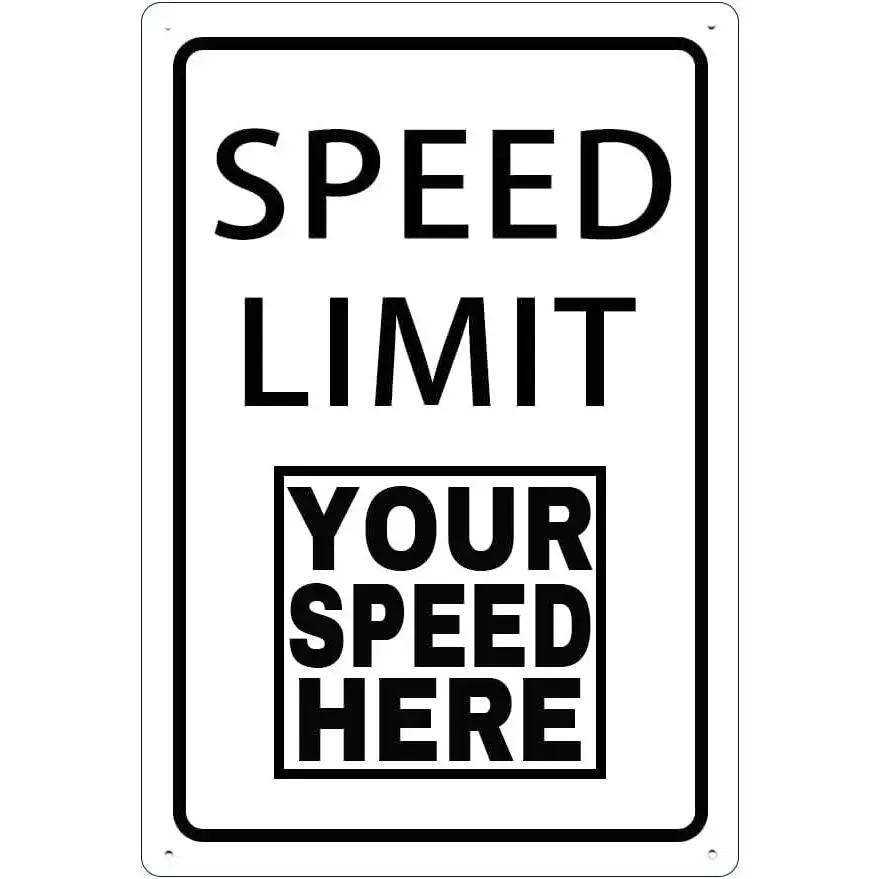 Speed Limit 25 Mph Sign Slow Down Traffic Sign, Road and Street 25 Signs 8X12inch