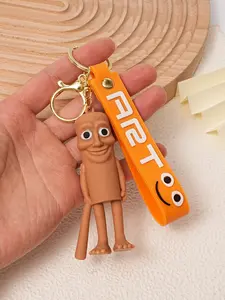 New Brainstorm Animal Keychain Fun Cat Expression Accessory Perfect Fan Gift Cartoon Funny Shoe Stick Figure Handmade Small Toy