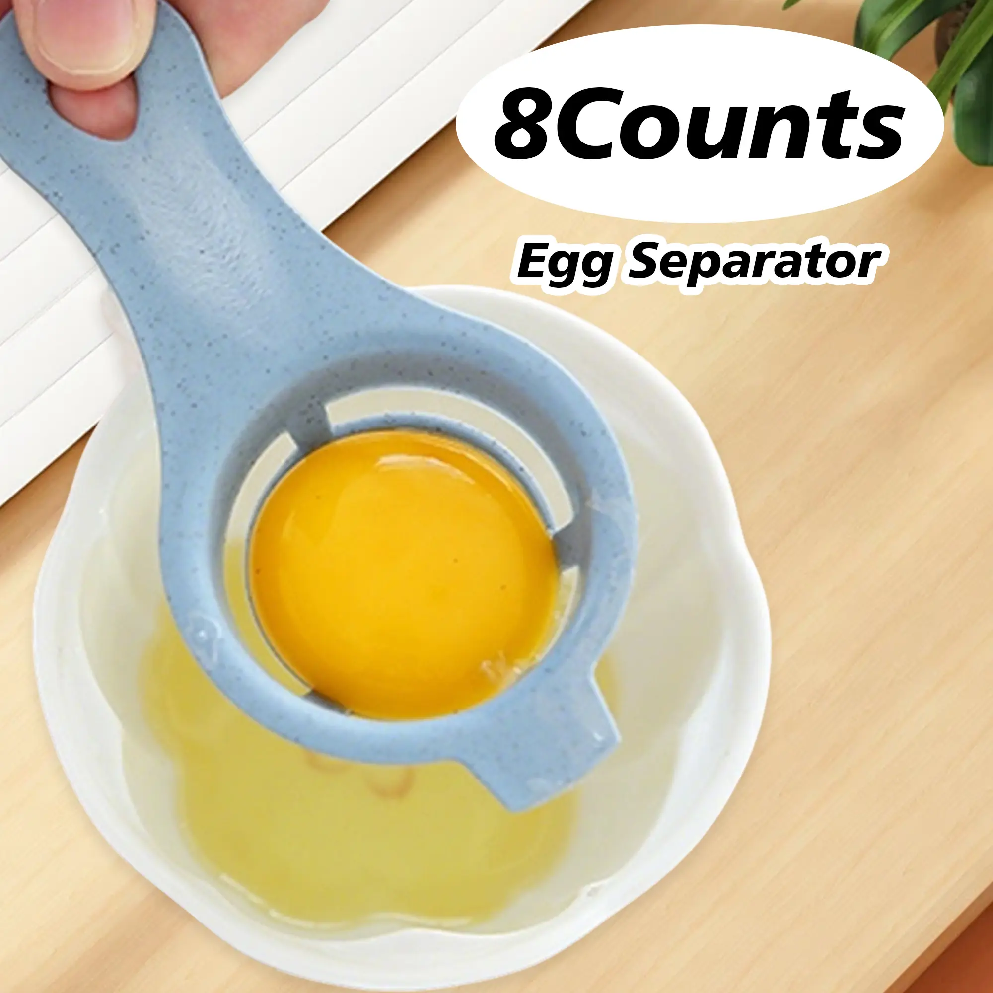 8 Counts Egg Yolk White Separator, Random Color Egg Yolk Remover Tool