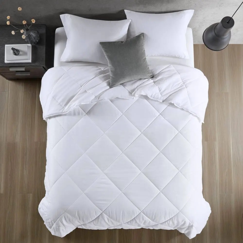 Sharper Image 1-Piece Cooling Touch Oversized Down Alt. Microfiber Lightweight Comforter, Wrinkle Resistant, Anti-Allergic, TESTEX Certified, 94 in (l) x 104 in (w)