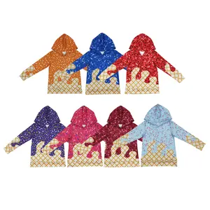 Spring kids clothes long sleeve Ice Cream Baseball Boy Hoodies Kids Casual Top