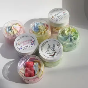 Vegan Body Butter - Gummy Bear, Bubble Gum & Coconut Cream Scented Sample Size - Moisturizing Cream for Body