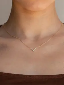 V Shaped Pendant Necklace for Women, Fashion Jewelry for Party, Daily Clothing Decor, Trendy All-match & Exquisite Jewelry for Birthday Gift, Minimalist Chain