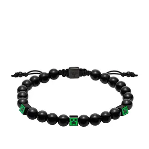 Fossil Men's Minecraft x Fossil Special-Edition Beaded Bracelet