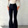 Women's High-Waisted Denim Bell Bottom Flare Jeans - Casual Trending Fit, Multiple Styles, Various Colors, Daywear