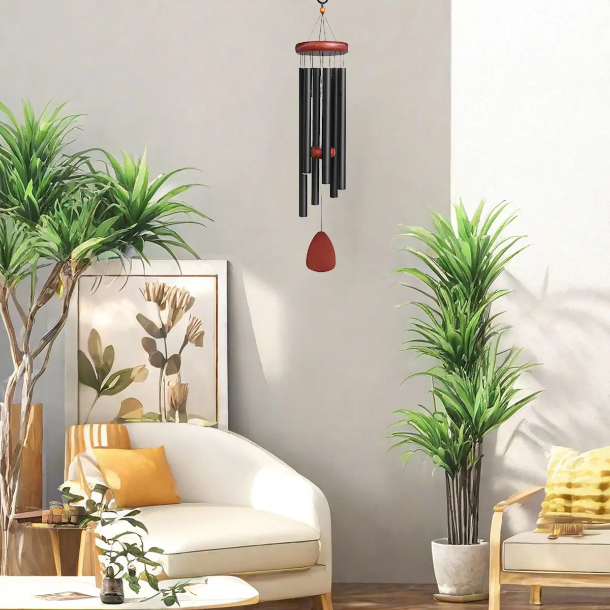 Premium Aluminum Zen Wind Chimes With Wind Catcher Outdoor Garden Yard Patio Relaxing Memorial Home Decor Gift For Family Neighbor Mom Decorative
