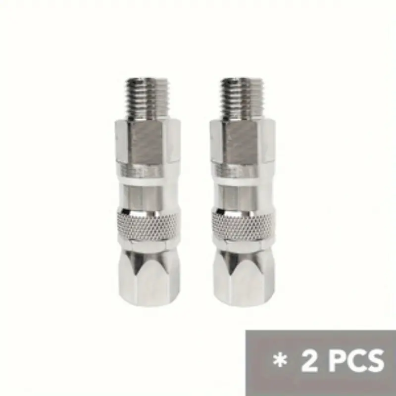 2 PCS 360 Degree Rotation 1/4-Inch Spray Guns Swivel Joint, Stainless Steel Airless Paint Sprayer Joint, Paint Sprayer Accessories, High Pressure Spray Guns Swivel Joint for Paint Sprayers Hose Sprayer Attachment