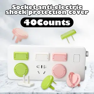 40 Counts Outlet Covers, Multi-Purpose Plug Protectors for Household & Commercial Use (Random Colors)