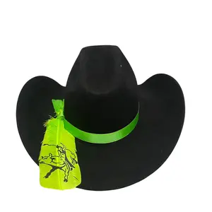 Custom Neon Green Bull Riding Feather