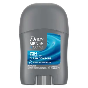 Dove Men+Care Clean Comfort Antiperspirant Deodorant Stick 72-Hour Sweat & Odor Protection with 1/4 Moisturizing Cream 0.5 oz PETA Cruelty-Free