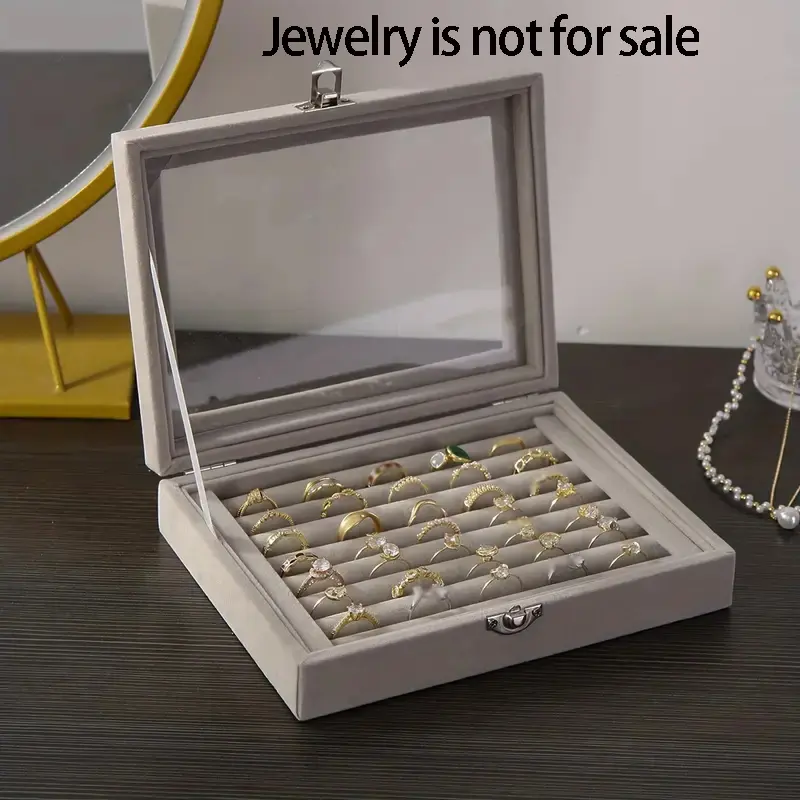 Fashion Transparent Lid Jewelry Storage Box, Large Capacity Necklace Earring Ring Holder, Jewellery Organizer Container, Jewelry Storage Unit, Durable Organizers