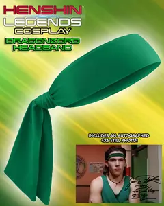 Dragonzord Headband with Jason David Frank Reprint (RP) Autograph Still Photo (4x6)