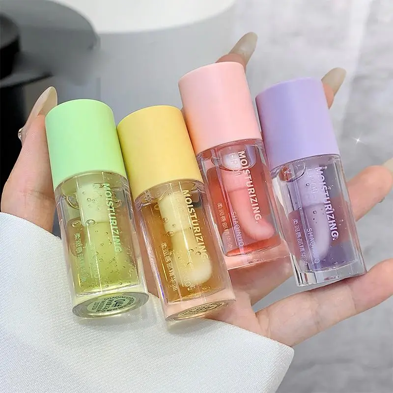 Long Lasting Lip Gloss, 4 Counts/set Lip Moisturizer Gloss, Moisturizing Lip Glaze, Glossy & Non-sticky Lip Stick, Plumping Lip Oil Lip Stick, Lip Plumper Gloss for Girls & Women, Nonstick Lipgloss, Lip Products, Makeup