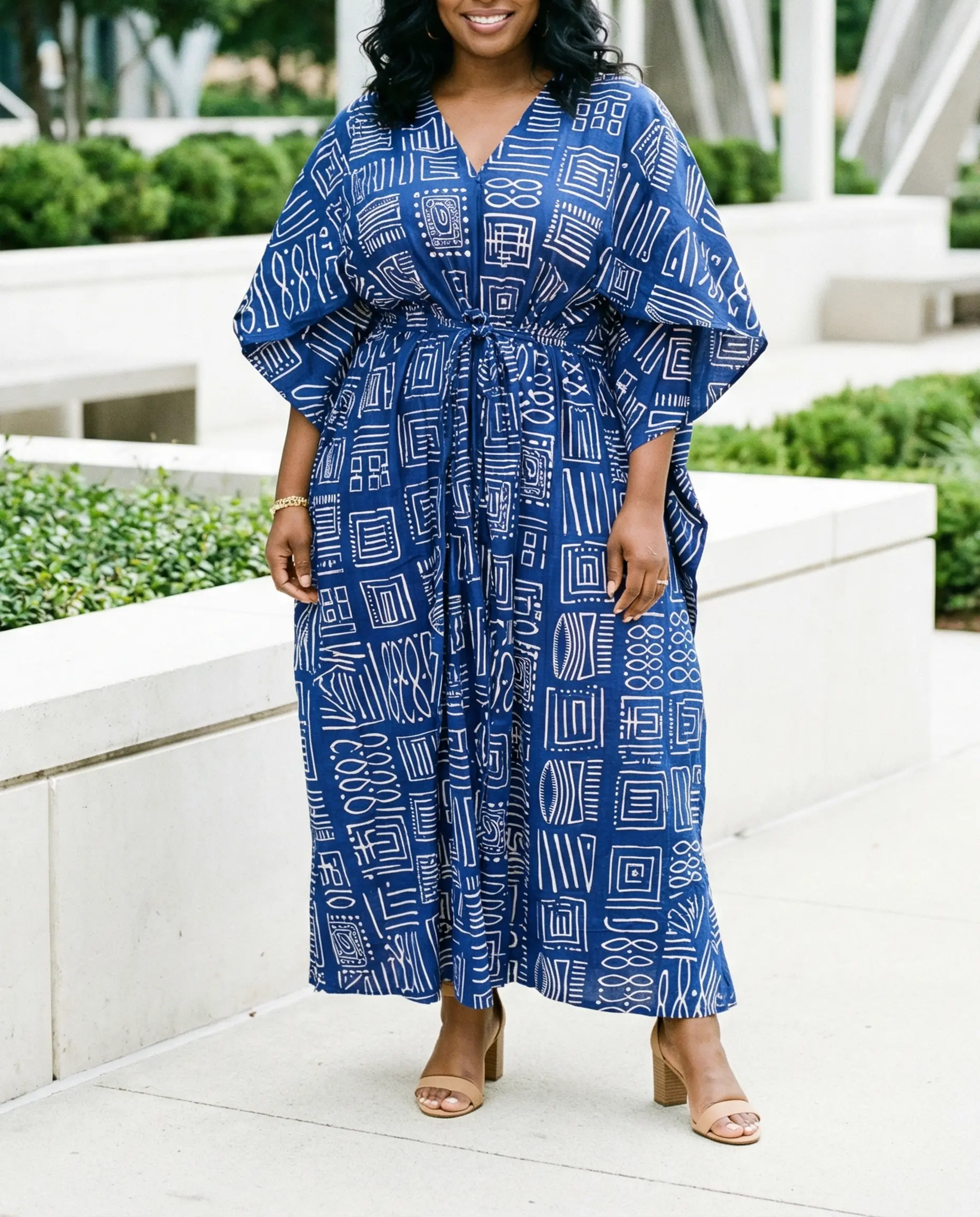 Indigo Essence African Print MuuMuu